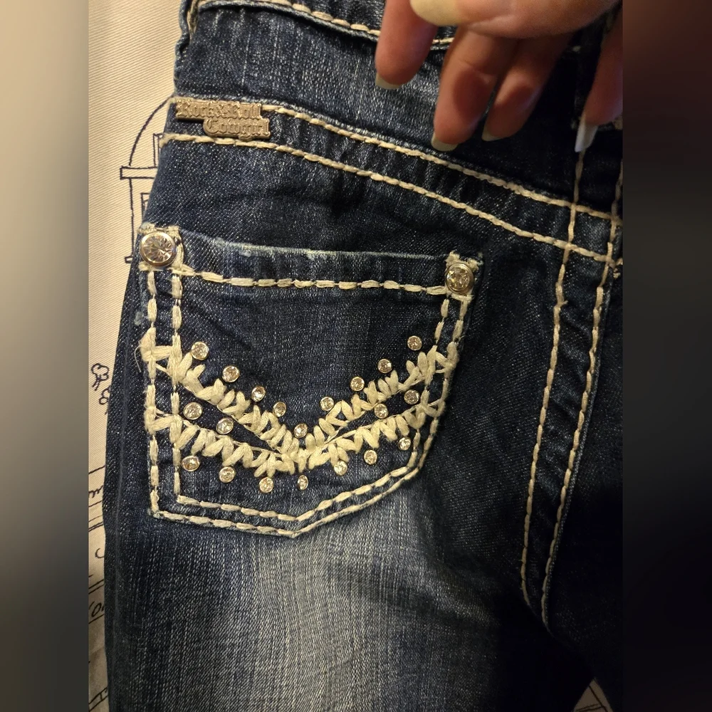 NWOT Women's Rock And Roll Cowgirl Low Rise Wide Leg Jeans Size 27x34 - Picture 14 of 14
